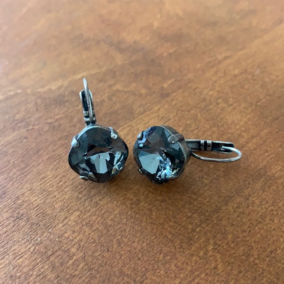 Hand Crafted Jewelry - Smoky black dangle earrings